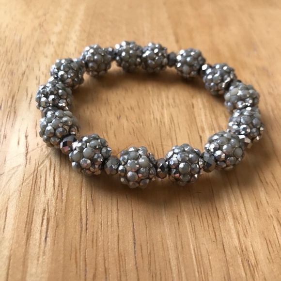 Metallic Silver Color bracelet Retro Disco Trendy - Picture 1 of 8